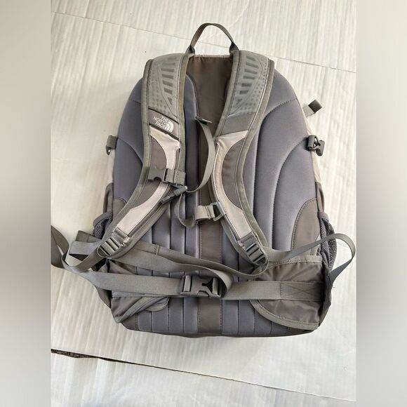 The North Face Gray Borealis Backpack with Green Accents - Picture 5 of 16